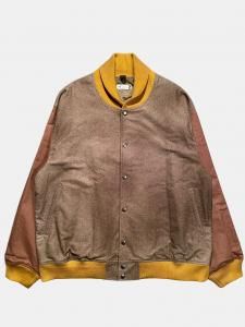 [ts(s)] Stadium Jacket - Dirty Gabardine Print Cotton Moleskin Cloth / Beige<img class='new_mark_img2' src='https://img.shop-pro.jp/img/new/icons5.gif' style='border:none;display:inline;margin:0px;padding:0px;width:auto;' />