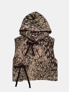 [ENGINEERED GARMENTS] Knit Wrap Vest - Wool Poly Leopard Jacquard / Brown<img class='new_mark_img2' src='https://img.shop-pro.jp/img/new/icons5.gif' style='border:none;display:inline;margin:0px;padding:0px;width:auto;' />