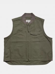 [ENGINEERED GARMENTS WORKADAY] Utility Vest - Heavyweight Cotton Ripstop / Olive<img class='new_mark_img2' src='https://img.shop-pro.jp/img/new/icons5.gif' style='border:none;display:inline;margin:0px;padding:0px;width:auto;' />