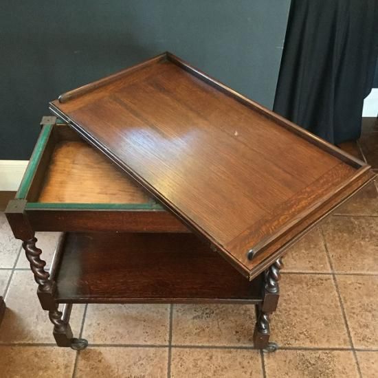 KAG0586: 英国製アンティーク ワゴン・エクステンションテーブル