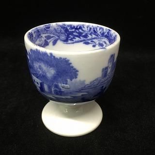 KAG0782-42:英国製アンティーク スポード エッグカップ (ブルー ...