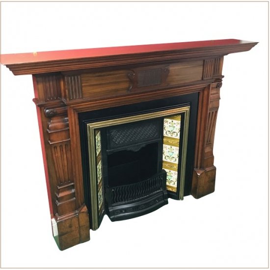 KAG0837 英国製ビクトリアン ファイアーブレイス（暖炉） 1890年