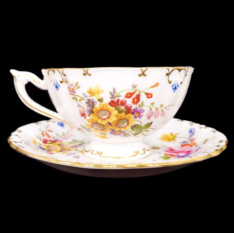 イギリス アンティーク ロイヤルクラウンダービー コーヒーカップ トリオ トリオカップ(Royal Crown Derby) - 鎌倉アンティークス／イギリスの