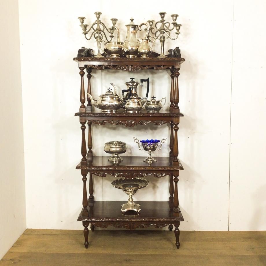 【東京都内23区配送無料】アンティーク　ガラス　テーブル　飾り棚　什器　イギリス 1483159_6.jpg