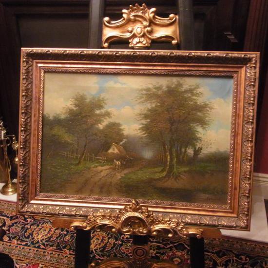 KAG0260-4：アンティーク油絵（オランダ） n.J.van RUIJSDAEL - 鎌倉アンティークス／イギリスのアンティーク家具