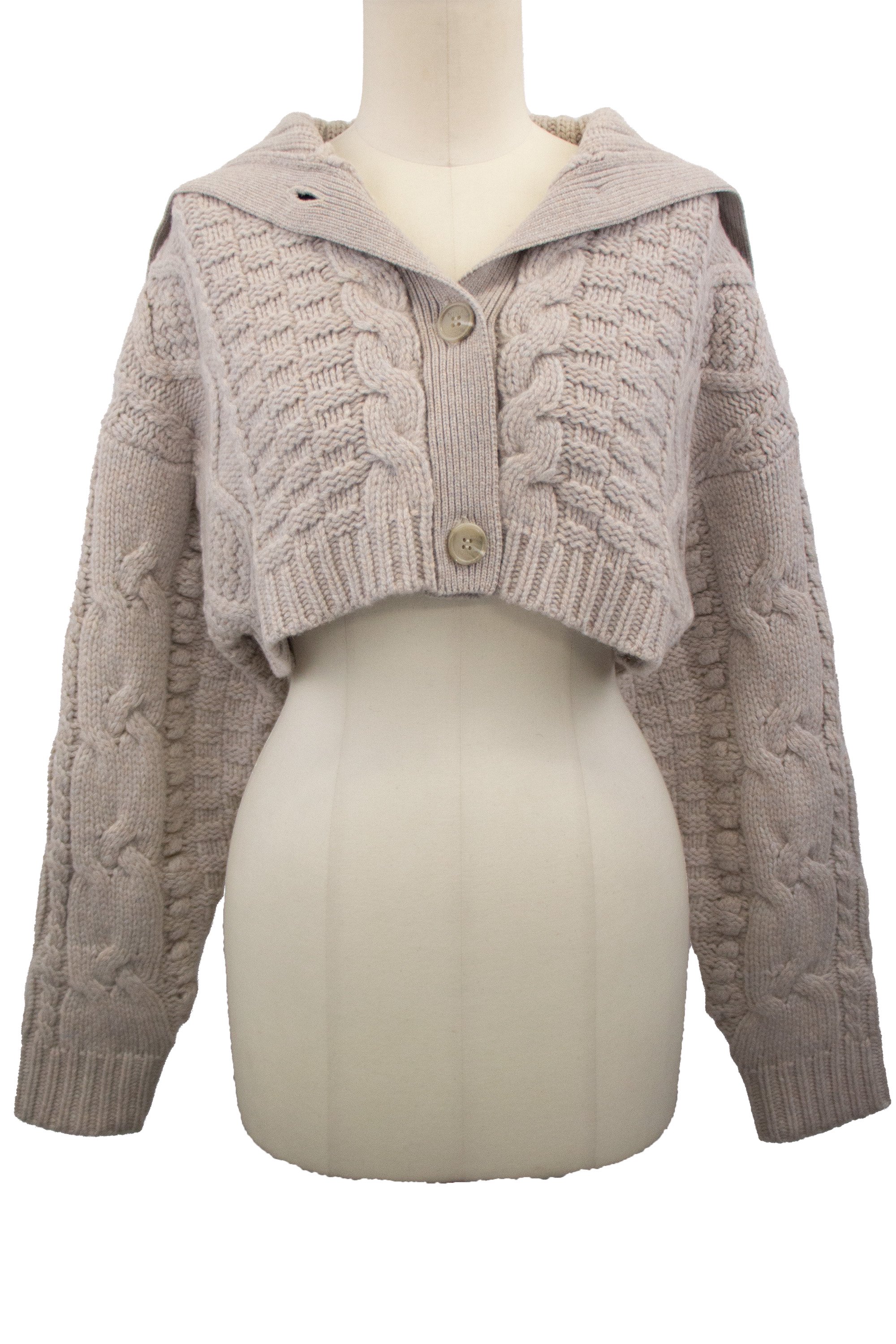 <img class='new_mark_img1' src='https://img.shop-pro.jp/img/new/icons8.gif' style='border:none;display:inline;margin:0px;padding:0px;width:auto;' />NINARICCI turtle neck cable cardigan
