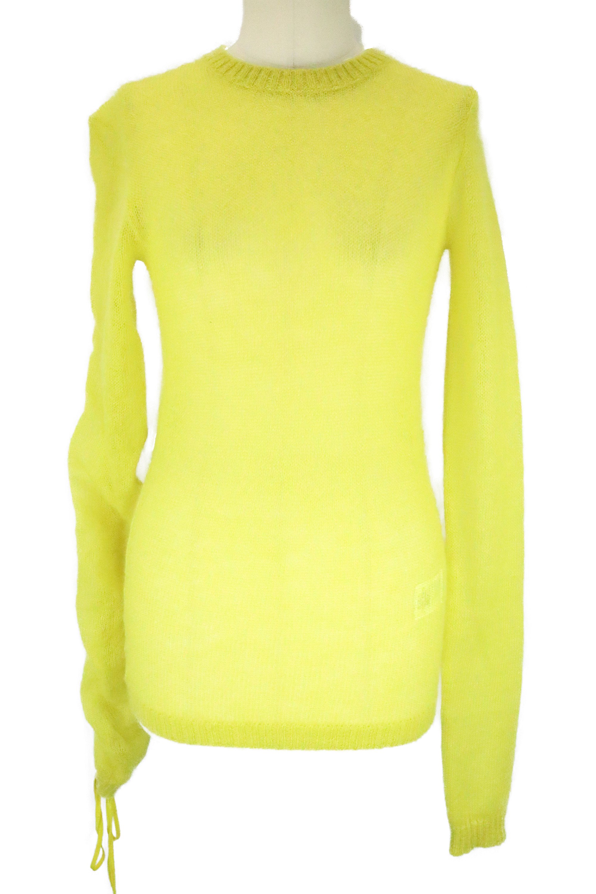 <img class='new_mark_img1' src='https://img.shop-pro.jp/img/new/icons6.gif' style='border:none;display:inline;margin:0px;padding:0px;width:auto;' />N°21 Mohair laceup knit (YELLOW)