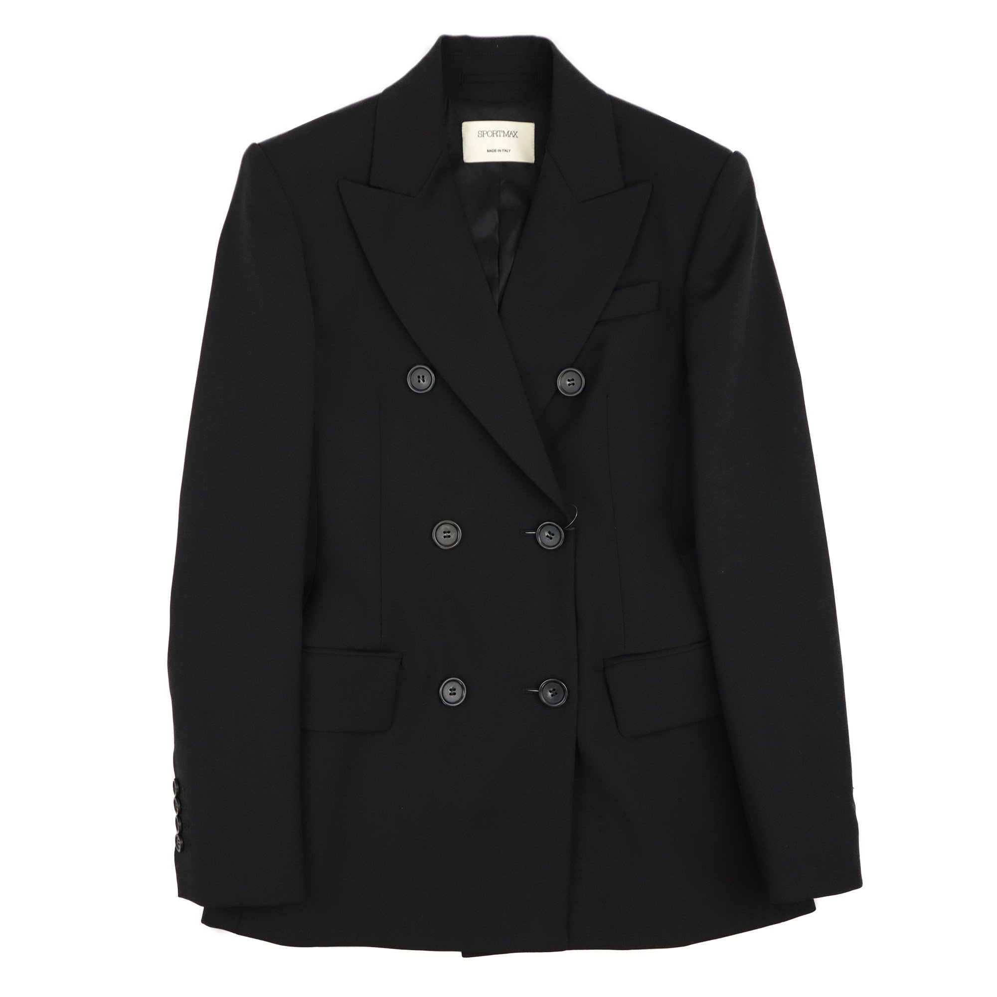 <img class='new_mark_img1' src='https://img.shop-pro.jp/img/new/icons7.gif' style='border:none;display:inline;margin:0px;padding:0px;width:auto;' />SPORT MAX TAILORED JACKET【BLACK】