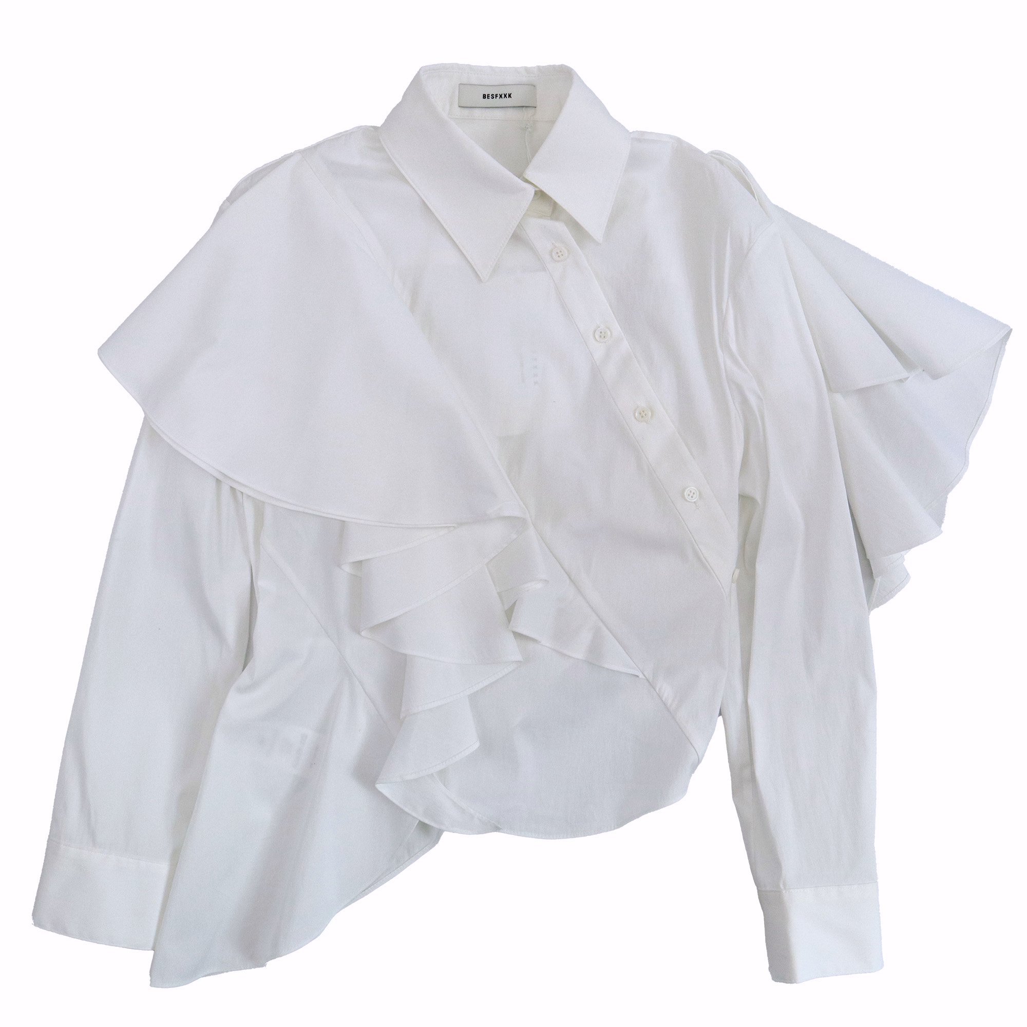 <img class='new_mark_img1' src='https://img.shop-pro.jp/img/new/icons7.gif' style='border:none;display:inline;margin:0px;padding:0px;width:auto;' />BESFXXK L/S BLOUSE【WHITE】