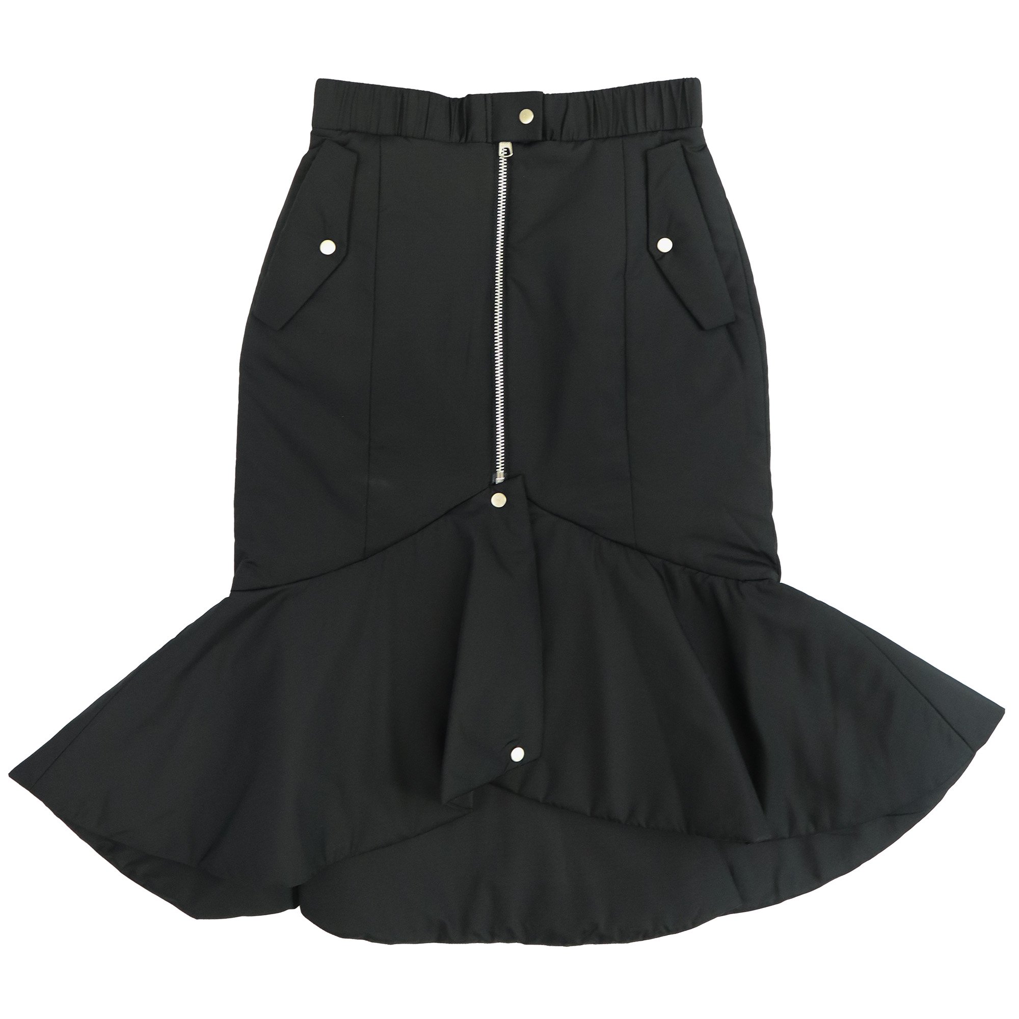 <img class='new_mark_img1' src='https://img.shop-pro.jp/img/new/icons47.gif' style='border:none;display:inline;margin:0px;padding:0px;width:auto;' />BESFXXK FLARE SKIRT【BLACK】