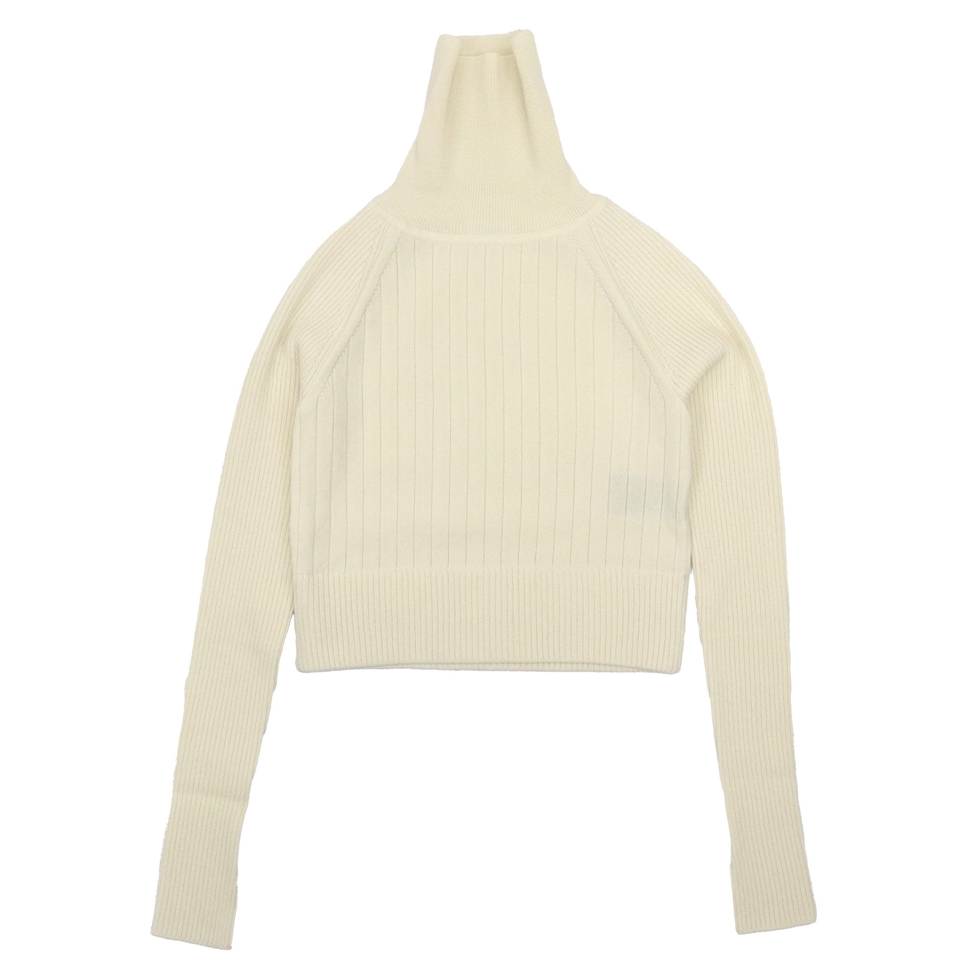 <img class='new_mark_img1' src='https://img.shop-pro.jp/img/new/icons47.gif' style='border:none;display:inline;margin:0px;padding:0px;width:auto;' />THE RERACS BULKY WOOL/CASHMERE RAGLAN TURTLE NECK SHORT PULLOVER KNITECRU