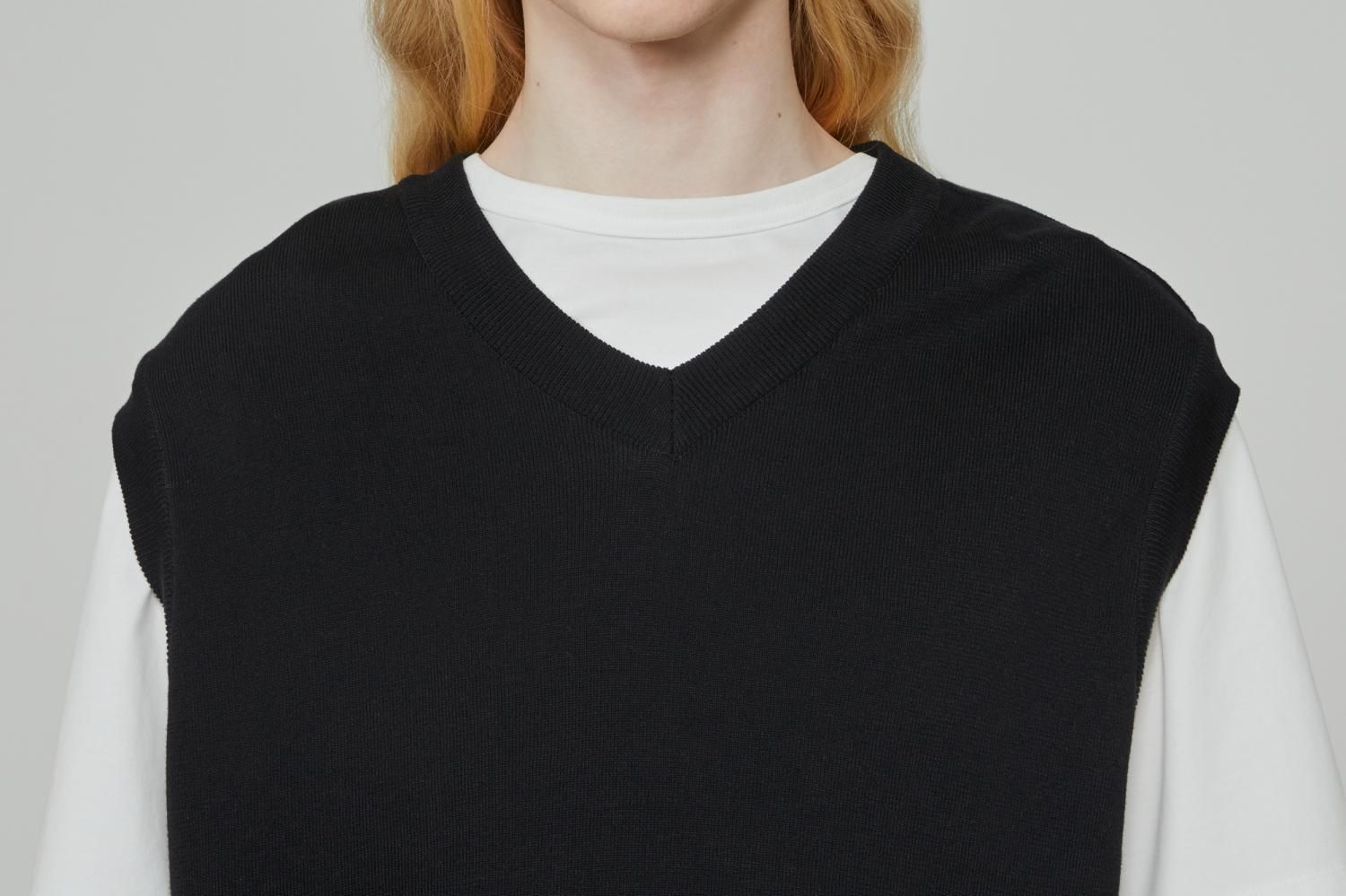 THE RERACS V-NECK KNIT VEST - fs6shop