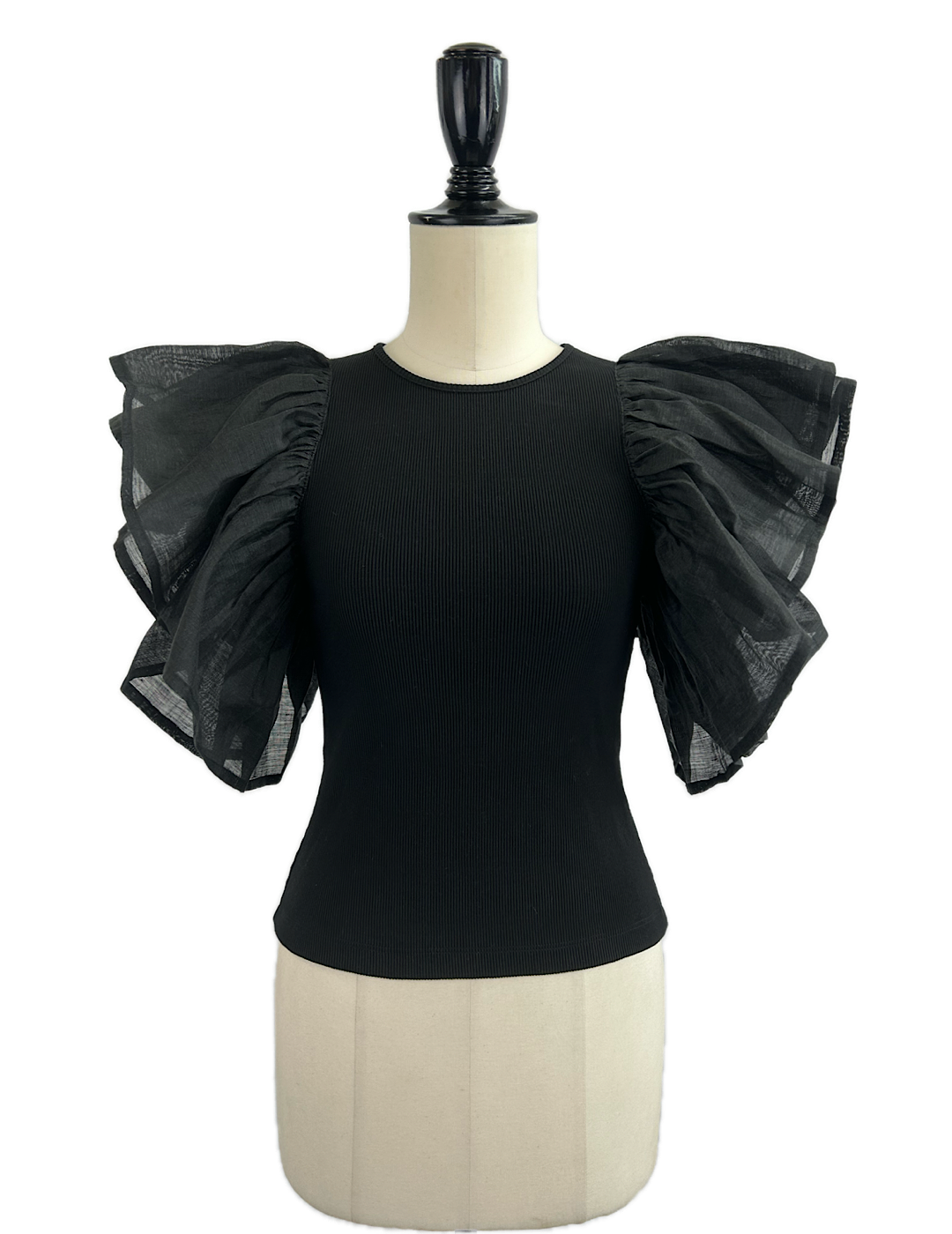 <img class='new_mark_img1' src='https://img.shop-pro.jp/img/new/icons6.gif' style='border:none;display:inline;margin:0px;padding:0px;width:auto;' />MEIMEIJ / RUFFLE SLEEVE TOPS