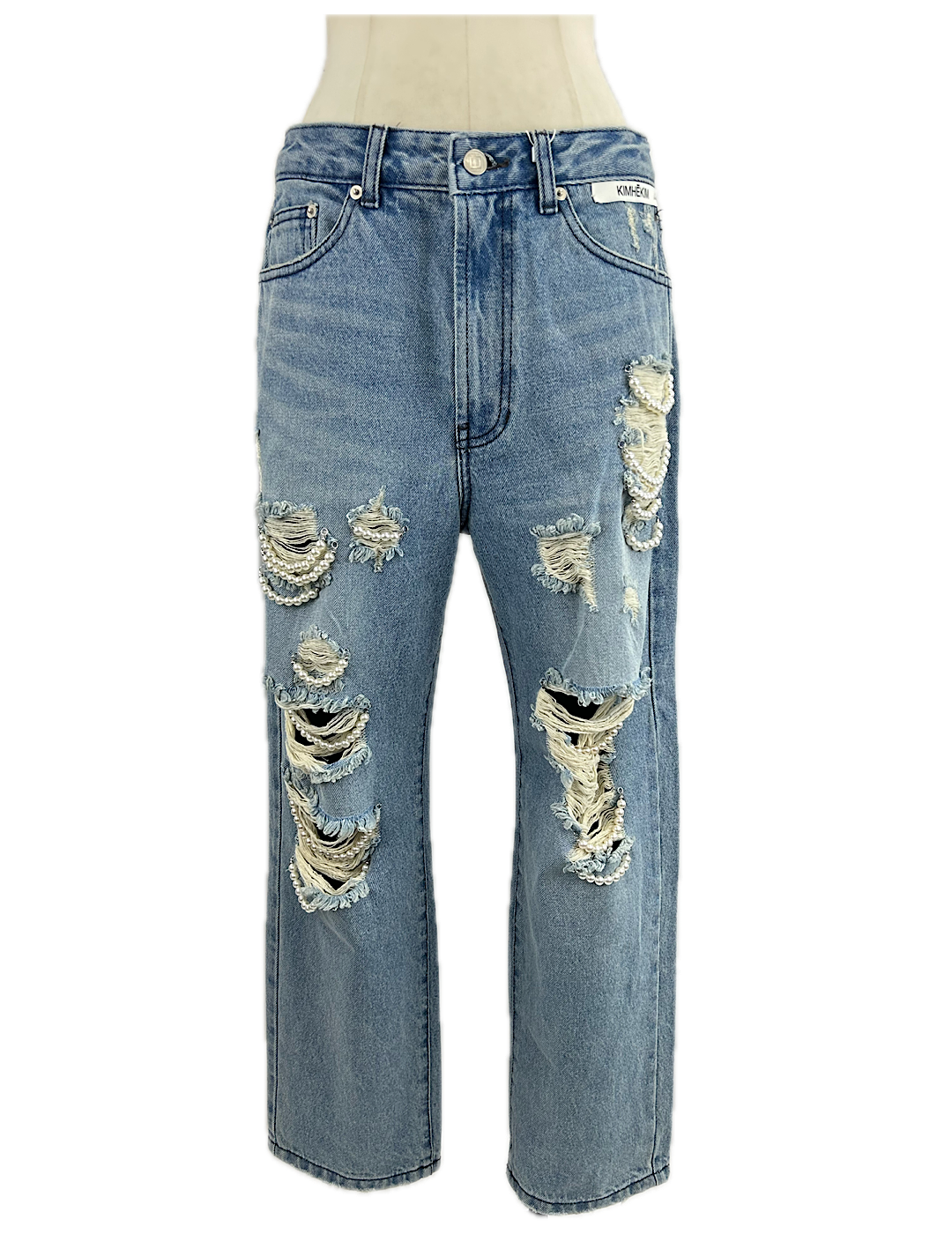 <img class='new_mark_img1' src='https://img.shop-pro.jp/img/new/icons47.gif' style='border:none;display:inline;margin:0px;padding:0px;width:auto;' />KIMHEKIM / PEARL DENIM PANTS