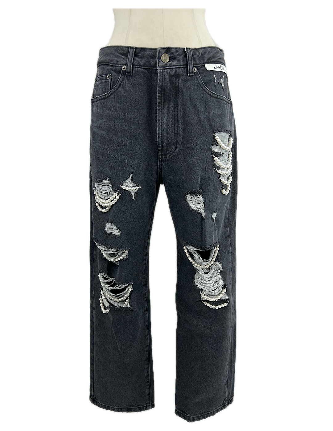 <img class='new_mark_img1' src='https://img.shop-pro.jp/img/new/icons47.gif' style='border:none;display:inline;margin:0px;padding:0px;width:auto;' />KIMHEKIM / DENIM PEARL PANTS