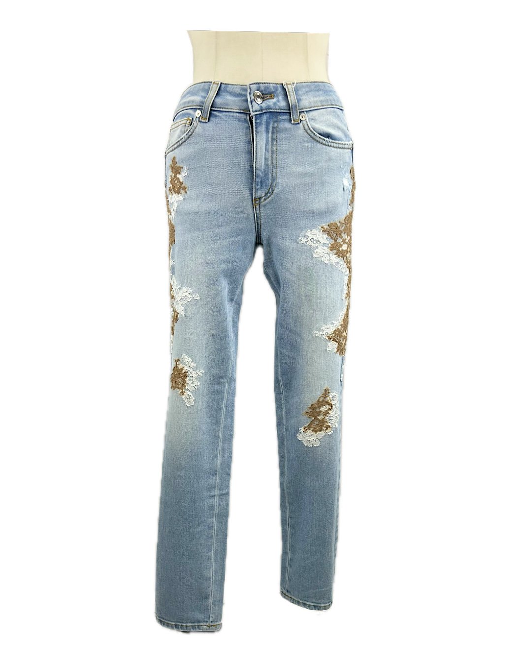 <img class='new_mark_img1' src='https://img.shop-pro.jp/img/new/icons6.gif' style='border:none;display:inline;margin:0px;padding:0px;width:auto;' />ERMANNO FIRENZE / LACE DENIM PANTS 