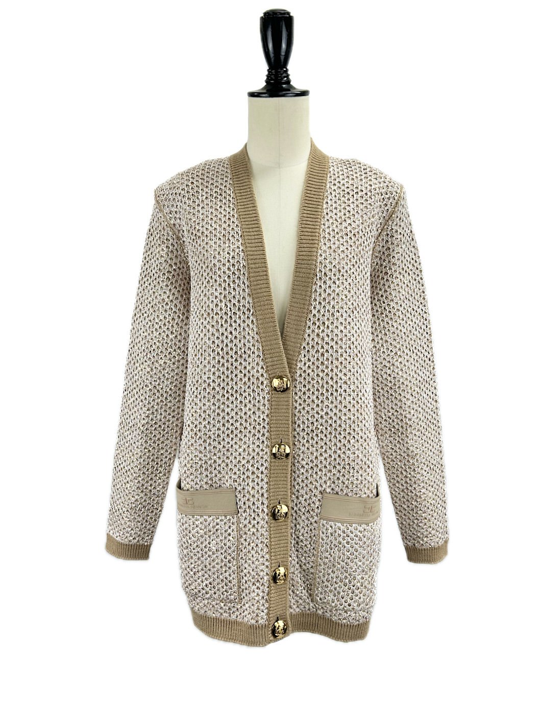 <img class='new_mark_img1' src='https://img.shop-pro.jp/img/new/icons6.gif' style='border:none;display:inline;margin:0px;padding:0px;width:auto;' />ELISABETTA FRANCHI / SEQUINS CARDIGAN