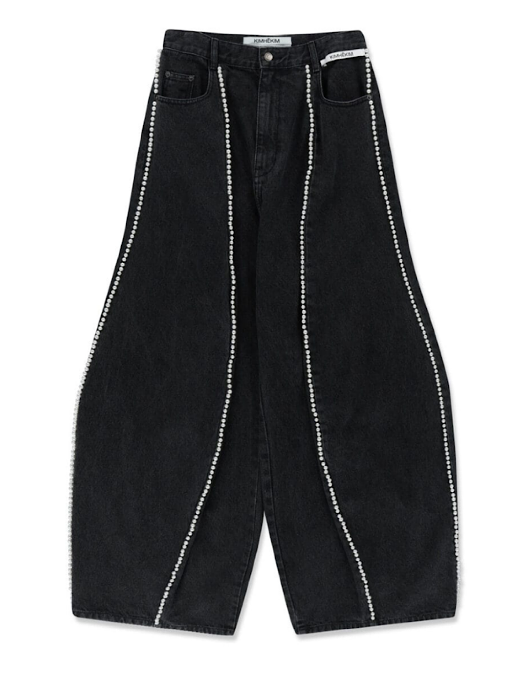 <img class='new_mark_img1' src='https://img.shop-pro.jp/img/new/icons6.gif' style='border:none;display:inline;margin:0px;padding:0px;width:auto;' />KIMHEKIM PEARL EMBELLISHED BALLOON JEANSBLACK