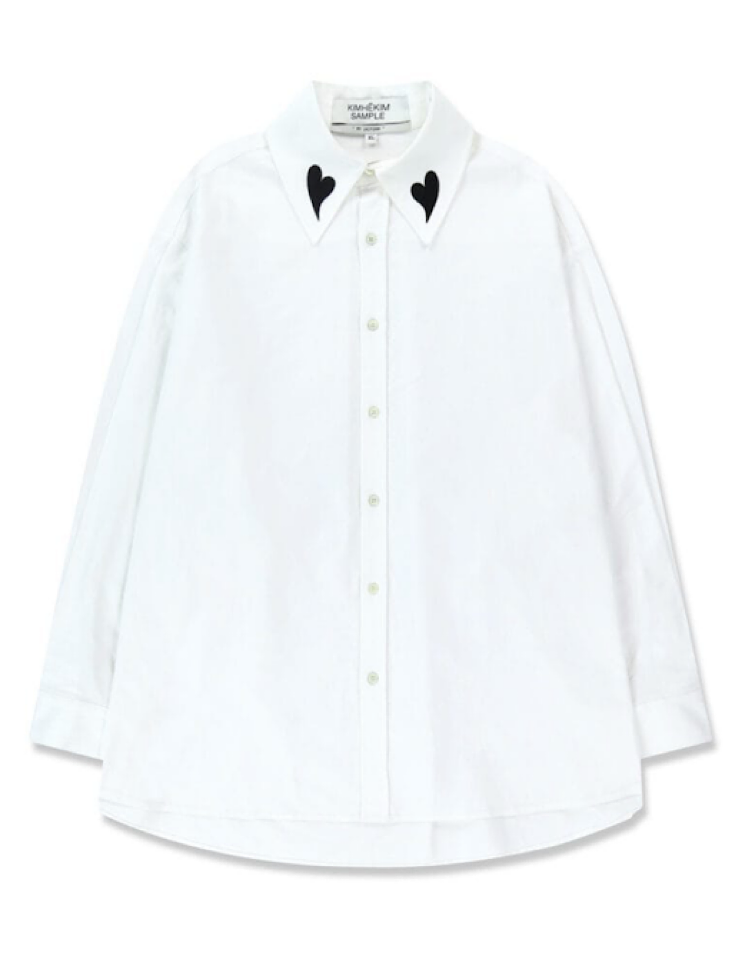 <img class='new_mark_img1' src='https://img.shop-pro.jp/img/new/icons6.gif' style='border:none;display:inline;margin:0px;padding:0px;width:auto;' />KIMHEKIM HEART PATCHED BALLOON SHIRTWHITE