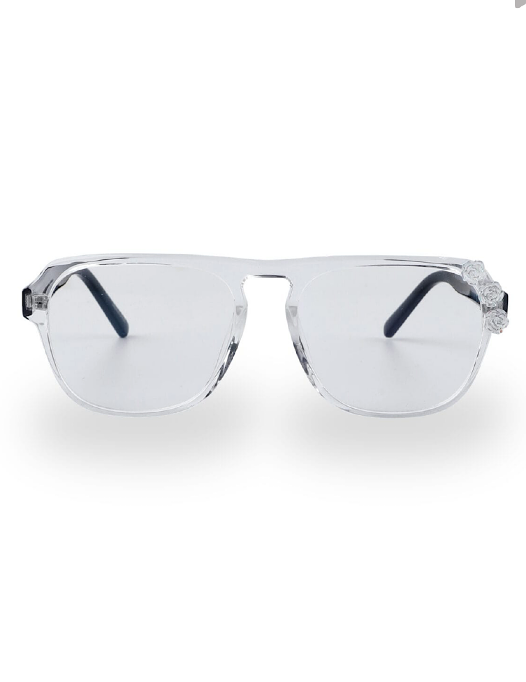 <img class='new_mark_img1' src='https://img.shop-pro.jp/img/new/icons6.gif' style='border:none;display:inline;margin:0px;padding:0px;width:auto;' />KIMHEKIM MINI ROSE SQUARE GLASSES CLEAR