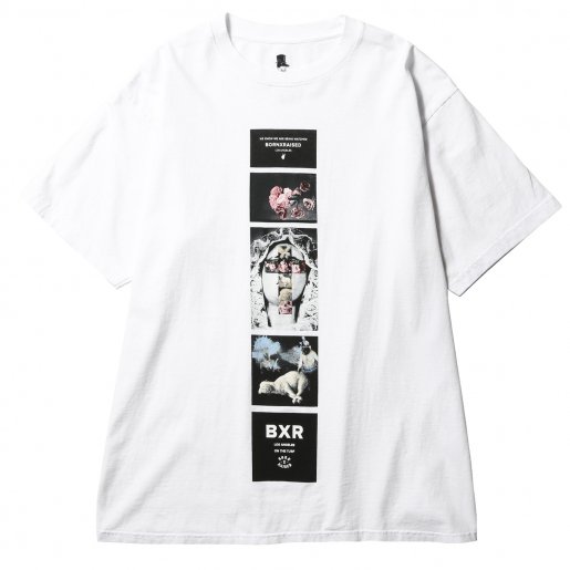 BORN X RAISED BEING WATCHED TEE(White)