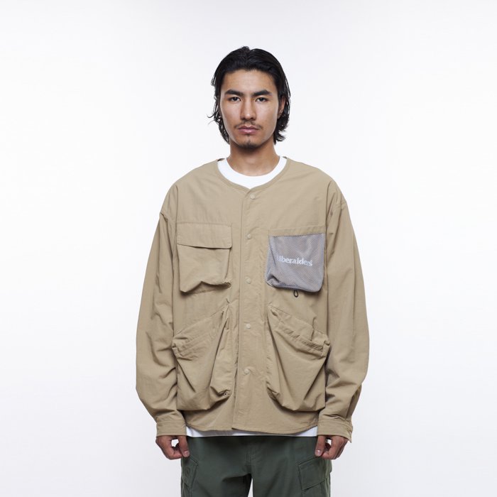 Liberaiders NYLON UTILITY JACKET (Beige) - agit - webshop