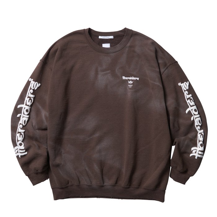 <img class='new_mark_img1' src='https://img.shop-pro.jp/img/new/icons1.gif' style='border:none;display:inline;margin:0px;padding:0px;width:auto;' />Liberaiders LR SLEEVE LOGO VINTAGE CREWNECK (Brown)