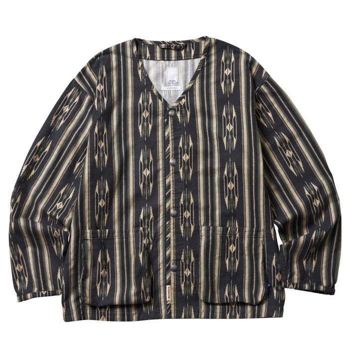 <img class='new_mark_img1' src='https://img.shop-pro.jp/img/new/icons47.gif' style='border:none;display:inline;margin:0px;padding:0px;width:auto;' />Liberaiders NATIVE PATTERN FLANNEL CARDIGAN (Black)