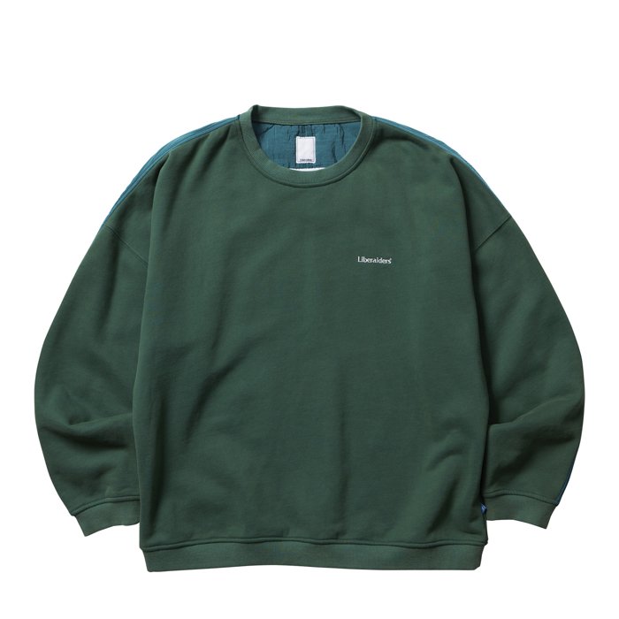 <img class='new_mark_img1' src='https://img.shop-pro.jp/img/new/icons47.gif' style='border:none;display:inline;margin:0px;padding:0px;width:auto;' />Liberaiders COTTON FLEECE QUILTED CREWNECK II (Green)
