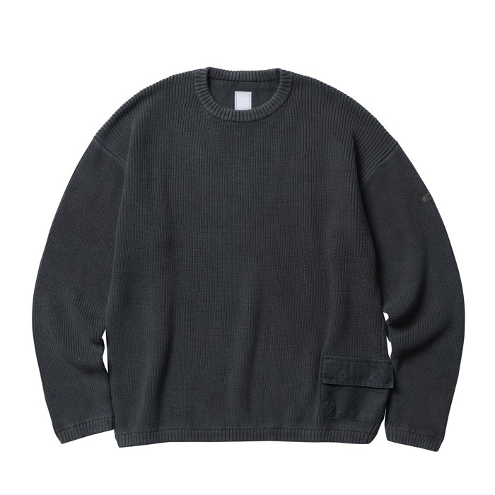<img class='new_mark_img1' src='https://img.shop-pro.jp/img/new/icons47.gif' style='border:none;display:inline;margin:0px;padding:0px;width:auto;' />Liberaiders GARMENT DYED COTTON KNIT CREWNECK (Olive)