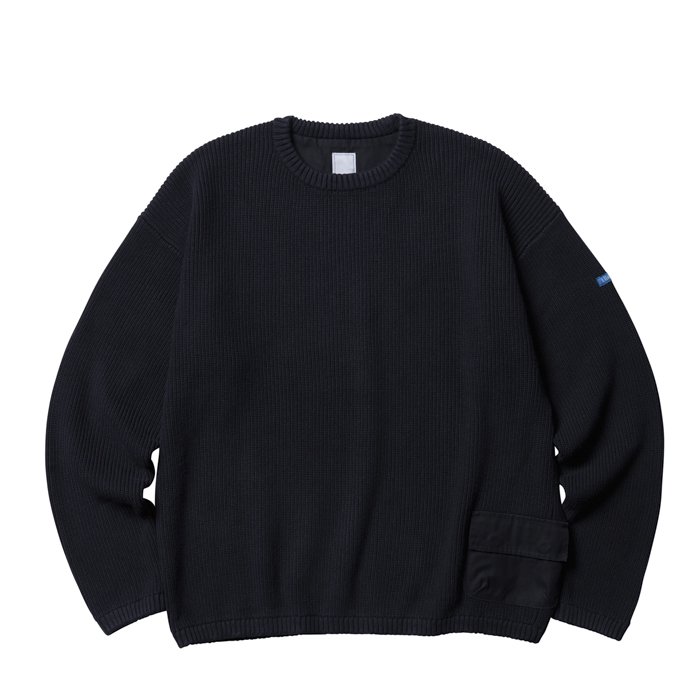 <img class='new_mark_img1' src='https://img.shop-pro.jp/img/new/icons47.gif' style='border:none;display:inline;margin:0px;padding:0px;width:auto;' />Liberaiders GARMENT DYED COTTON KNIT CREWNECK (Black)