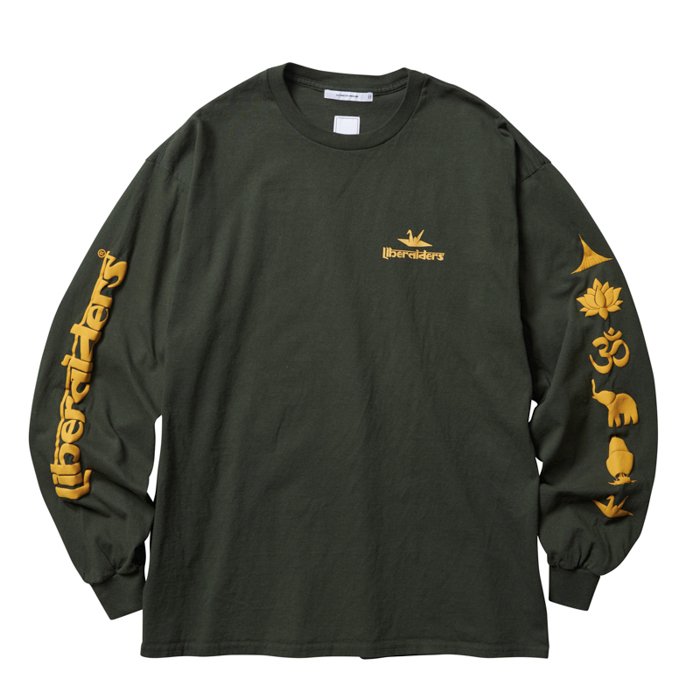 <img class='new_mark_img1' src='https://img.shop-pro.jp/img/new/icons1.gif' style='border:none;display:inline;margin:0px;padding:0px;width:auto;' />Liberaiders SLEEVE LOGO L/S TEE (Green)