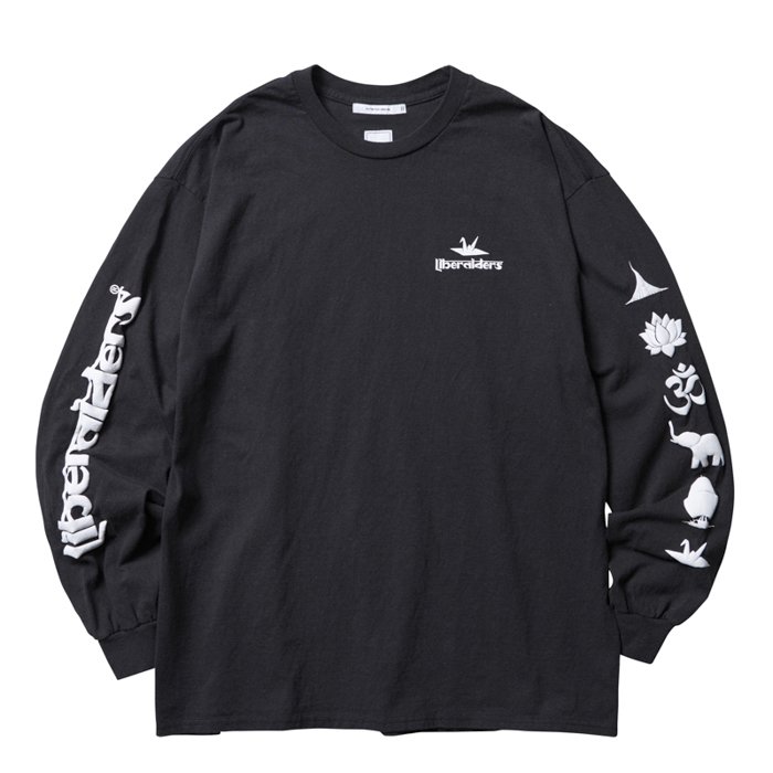 <img class='new_mark_img1' src='https://img.shop-pro.jp/img/new/icons1.gif' style='border:none;display:inline;margin:0px;padding:0px;width:auto;' />Liberaiders SLEEVE LOGO L/S TEE (Black)