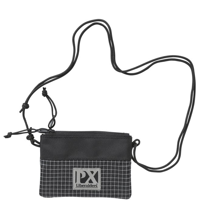 <img class='new_mark_img1' src='https://img.shop-pro.jp/img/new/icons1.gif' style='border:none;display:inline;margin:0px;padding:0px;width:auto;' />Liberaiders PX GRID NYLON DOUBLE ZIP POUCH  (Black)