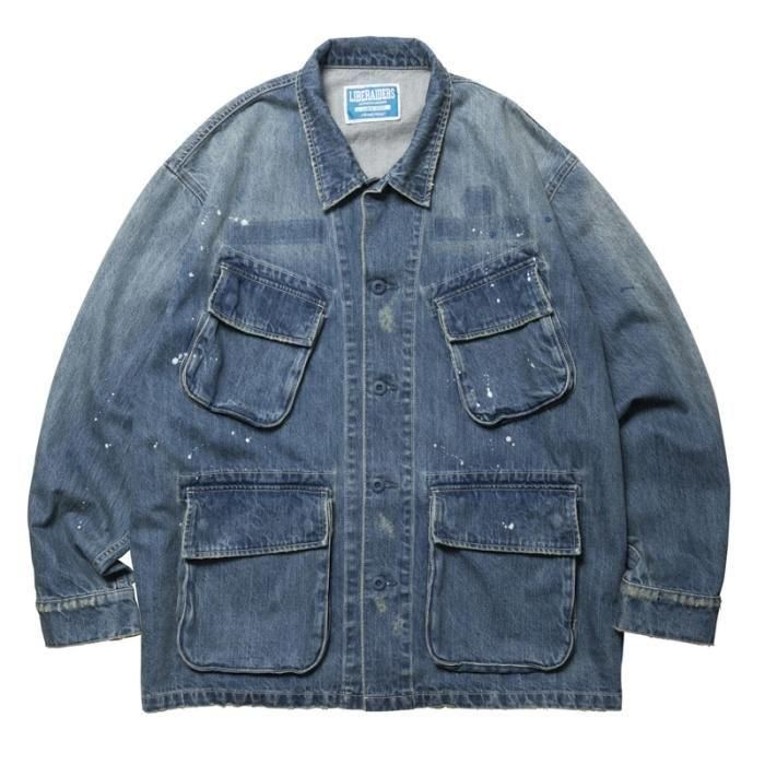 <img class='new_mark_img1' src='https://img.shop-pro.jp/img/new/icons63.gif' style='border:none;display:inline;margin:0px;padding:0px;width:auto;' />Liberaiders DENIM COMBAT JACKET (Blue)