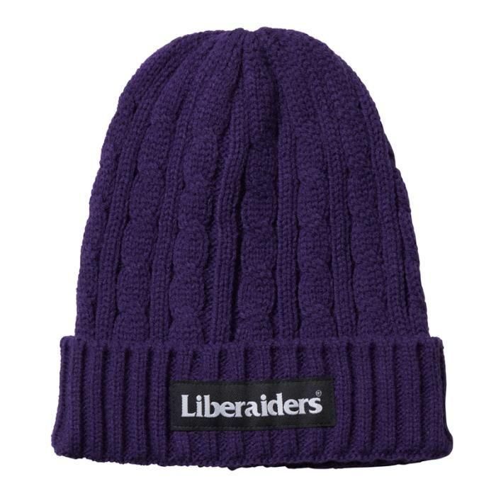 <img class='new_mark_img1' src='https://img.shop-pro.jp/img/new/icons47.gif' style='border:none;display:inline;margin:0px;padding:0px;width:auto;' />Liberaiders CABLE KNIT CAP (Purple)