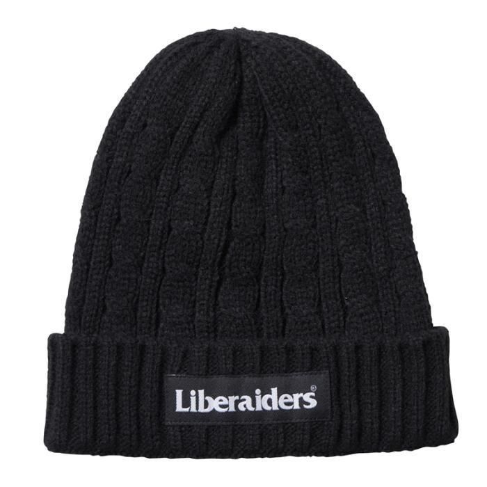 <img class='new_mark_img1' src='https://img.shop-pro.jp/img/new/icons1.gif' style='border:none;display:inline;margin:0px;padding:0px;width:auto;' />Liberaiders CABLE KNIT CAP (Black)