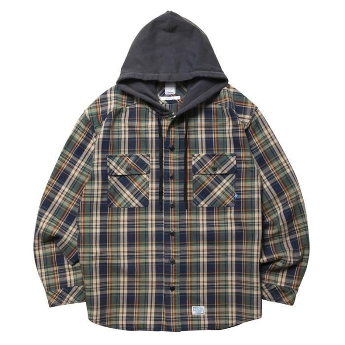 <img class='new_mark_img1' src='https://img.shop-pro.jp/img/new/icons47.gif' style='border:none;display:inline;margin:0px;padding:0px;width:auto;' />Liberaiders HOODED PLAID SHIRT (Navy)