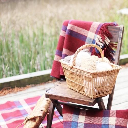 Harris tweed picnic online blanket