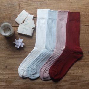 yahae    Organic Cotton Ribbed Socks