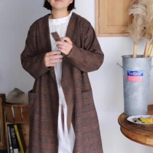 <img class='new_mark_img1' src='https://img.shop-pro.jp/img/new/icons65.gif' style='border:none;display:inline;margin:0px;padding:0px;width:auto;' />ROBE COATNEW cotton tweed