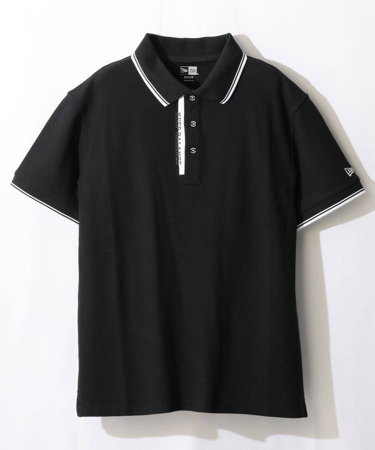 ニューエラ NE 吸汗速乾カノコ半袖ポロシャツ(ブラック) ゴルフウェア 