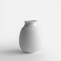 Lyngby Porcelain[リュンビューポーセリン] / Curve Vase 12cm(White)