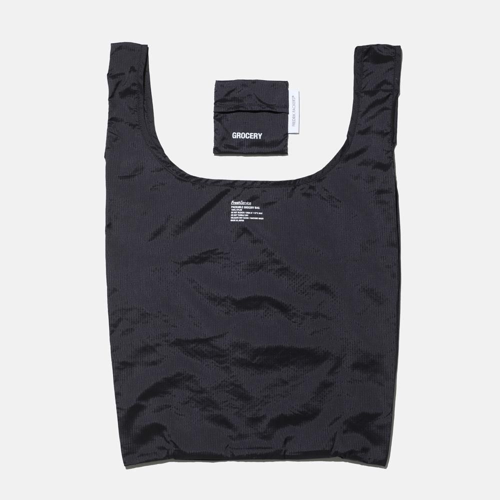 FreshService（フレッシュサービス） / FreshService×FREDRIK PACKERS PACKABLE GROCERY  BAG(Black)