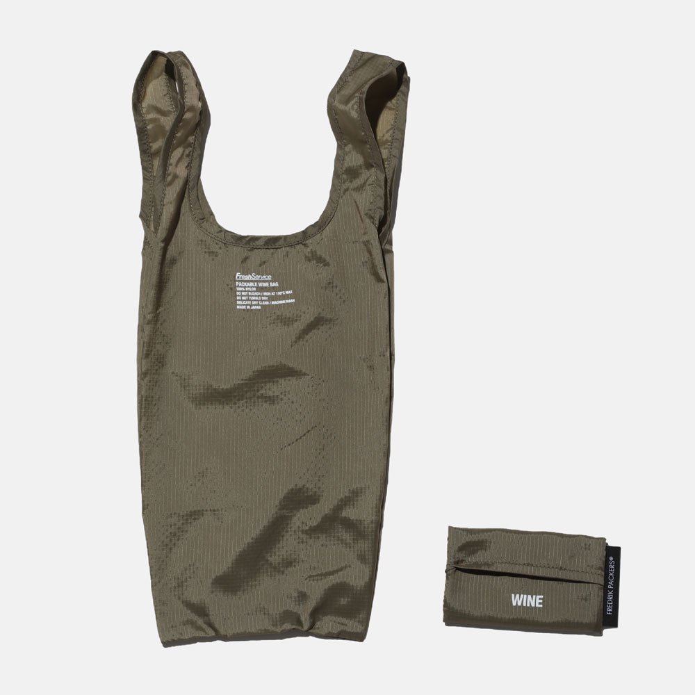 FreshService（フレッシュサービス） / FreshService×FREDRIK PACKERS PACKABLE WINE BAG (Khaki)