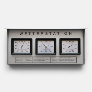 TFA DOSTMANN<br>Analogue outdoor weather station with hammer paint finish 20.2019