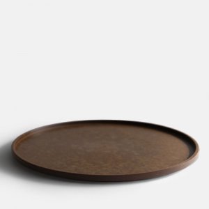 HASAMI PORCELAIN<br>THE GREY COLLECTION / RICHLITE TRAY(Dark Brown) HRN126