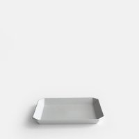 1616/arita japan<br>TY “Standard” Square Plate130 (Plain Gray)
