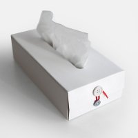 concrete craft<br>BUTTON TISSUE BOX (White)