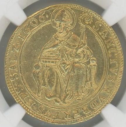 神聖ローマ帝国 オーストリア ザルツブルク 1606年 2ダカット